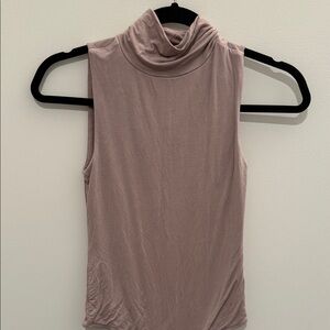 Sleeveless Mauve Turtleneck BodySuit SUPER SOFT
